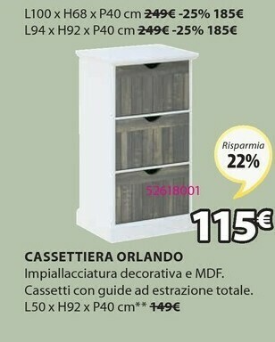 JYSK Cassettiere offerta