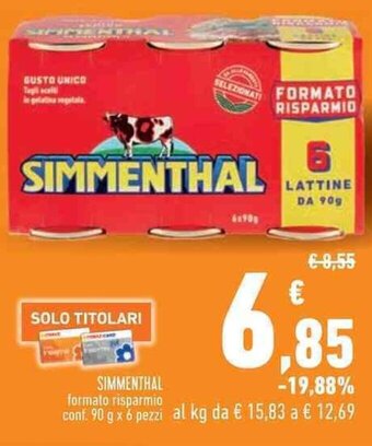 Conad Superstore SIMMENTHAL formato risparmio conf. 90 g x 6 pezzi offerta