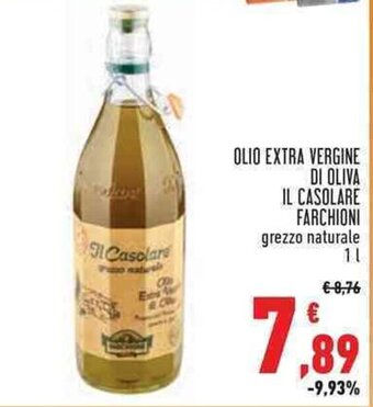 Conad Superstore OLIO EXTRA VERGINE DI OLIVA IL CASOLARE FARCHIONI grezzo naturale 1 L offerta