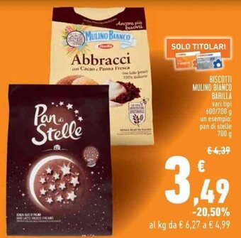 Conad Superstore BISCOTTI MULINO BIANCO BARILLA vari tipi 600/700 g un esempio: pan di stelle 700 g offerta