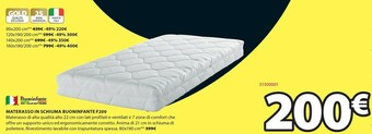 JYSK Materasso In Schiuma Buoninfante F200 offerta