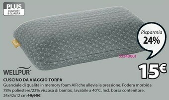 JYSK Wellpur Cuscino Da Viaggio Torpa offerta