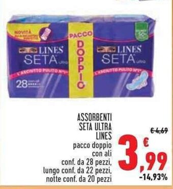 Conad Superstore ASSORBENTI SETA ULTRA LINES offerta