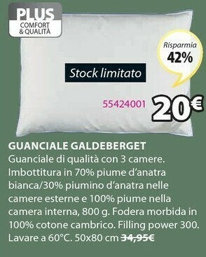 JYSK Guanciale Galdeberget offerta