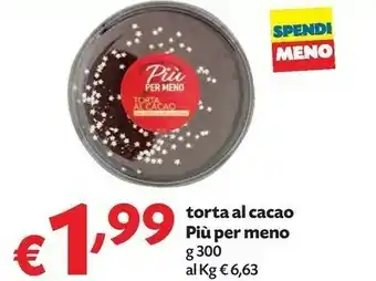 Pam Piu Per Meno Torta Al Cacao offerta