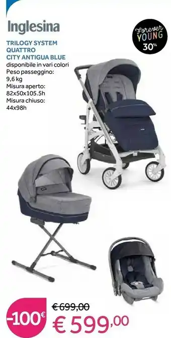 Prenatal Inglesina Trilogy System Quattro City Antigua offerta