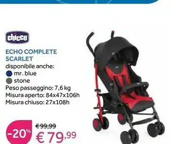 Prenatal Chicco Echo Complete Scarlet offerta