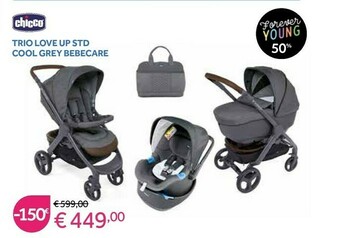 Prenatal Chicco Trio Love Up Std Cool Grey Bebecare offerta