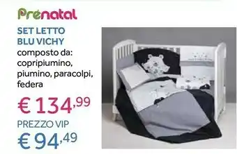 Prenatal Prenatal Set Letto Blu Vichy offerta
