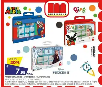 Toys Center Multiprint Valigetta Bing -Frozen 2-Supermario offerta