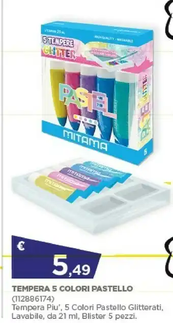 Toys Center Mitama Tempera 5 Colori Pastello offerta