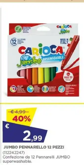 Carioca Jumbo Pennarello 12 Pezzi