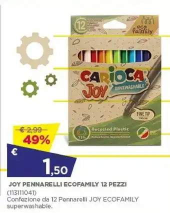 Carioca Joy Pennarelli Ecofamily 12 Pezzi
