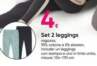 Pepco Set 2 Leggings Ragazza offerta