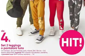 Pepco Set 2 Leggings O Pantaloni Tuta offerta