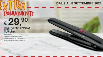 Conad Rowenta For Elite Nomad Straightener SF1312 Piastra Per Capelli Caldo Nero 0,6 M offerta
