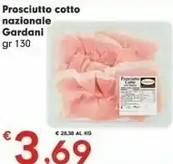 Despar Gardani Prosciutto Cotto Nazionale 130g offerta