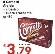 Despar Algida Cornetto Classico Formato Speciale 480 G(ml) offerta