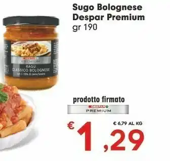 Despar Despar Premium Sugo Bolognese offerta
