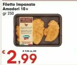 Despar Amadori Filetto Impanato 10+ 250 Gr offerta
