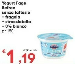 Fage Yogurt Befree Senza Lattosio Fragola