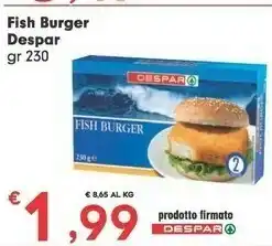 Despar Despar Fish Burger offerta