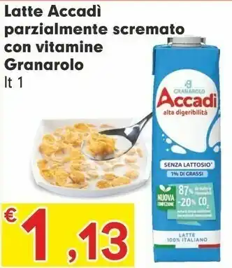Despar Granarolo Accadì Senza Lattosio Latte Parzialmente Scremato offerta