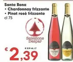 Despar Santa Bona Chardonnay Frizzante offerta