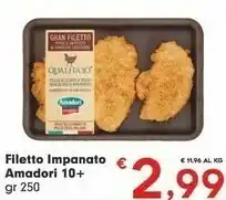 Despar Amadori Filetto Impanato 10+ offerta
