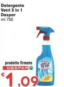 Despar Despar Detergente Vetri 3 In 1 offerta