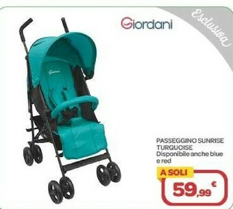 Bimbo Store Giordani Passeggino Sunrise Turquoise offerta