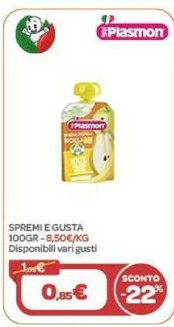 Bimbo Store Plasmon Spremi E Gusta 100gr offerta
