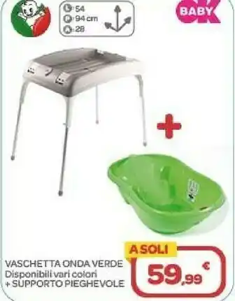 Bimbo Store OkBaby Vaschetta Onda Verde offerta