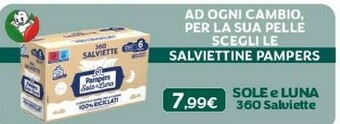 Bimbo Store Pampers Sole E Luna 360 Salviette offerta