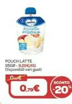 Bimbo Store Mellin Pouch Latte 85gr offerta