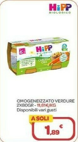 Bimbo Store Hipp Omogeneizzato Verdure 2x80gr offerta