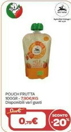 Bimbo Store Alce Nero Pouch Frutta 100gr offerta