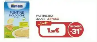 Bimbo Store Humana Pastine Bio 320gr offerta