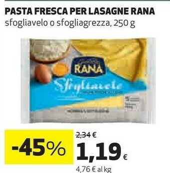 Coop Rana Pasta Fresca Per Lasagne offerta