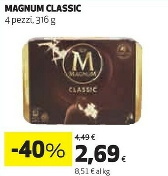 Coop Algida Magnum Classic 316 G(ml) offerta