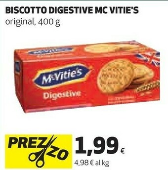 Coop Mc vitie's Mc Vities Biscotto Digestive offerta