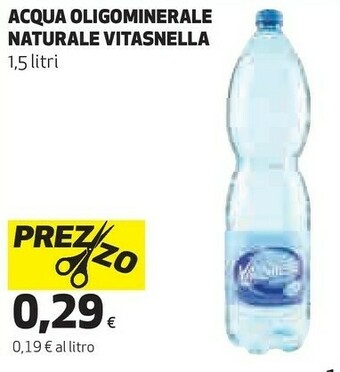 Vitasnella Acqua Pura E Naturale Oligominerale 1500 G(ml)