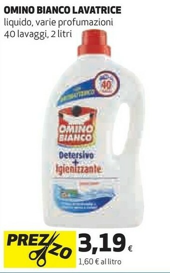 Coop Omino Bianco Lavatrice Liquido 2000 Ml offerta