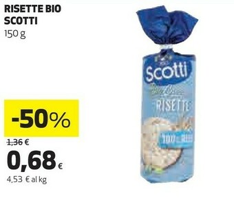 Coop Riso Scotti - Risette 100% Riso Biologiche 150 G(ml) offerta