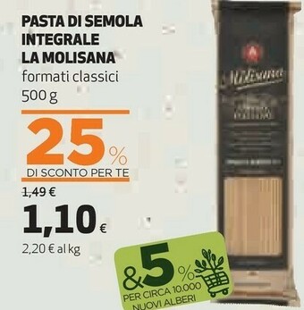 Coop La Molisana Pasta Di Semola Integrale offerta