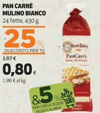 Coop Mulino Bianco Pan Carrè 430 G(ml) offerta