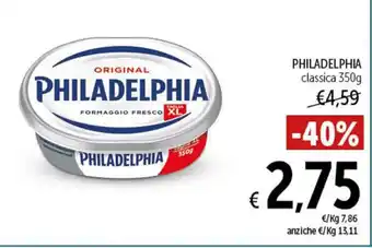 Spazio Conad PHILADELPHIA classica 350g offerta