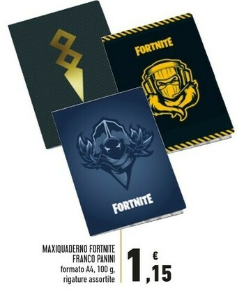 Franco cosimo panini editore Maxiquaderno Fortnite