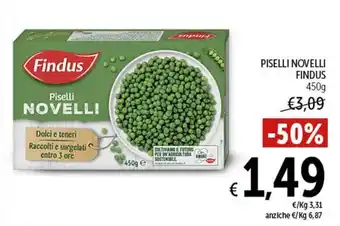 Spazio Conad PISELLI NOVELLI FINDUS 450g offerta