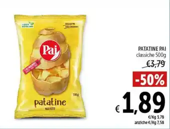 Spazio Conad PATATINE PAI classiche 500g offerta